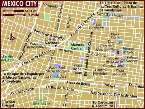 Cuzco Մեխիկոյում քարտեզի վրա