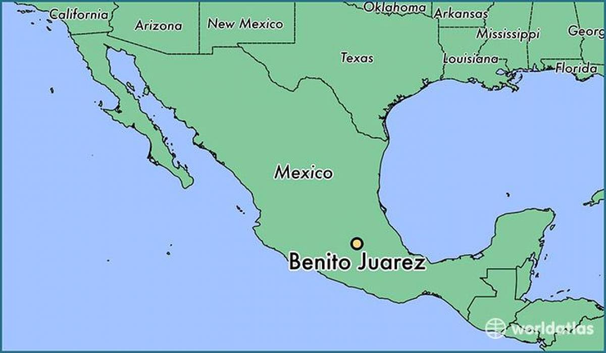 Բենիտո Juarez, Մեքսիկա քարտեզ