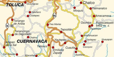 Մեխիկոյում ДФ քարտեզի վրա