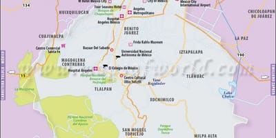 Մեխիկոյում գտնվելու վայրը քարտեզի վրա 