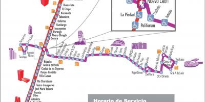 Քարտեզ метробуса Մեխիկոյի 