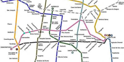 Քարտեզ ավտոբուս Մեխիկոյում 