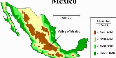 Քարտեզ հովիտներում Մեխիկոյի